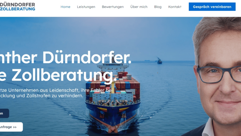 Die Dürndorfer Zollberatung – jetzt mit neuer Webseite