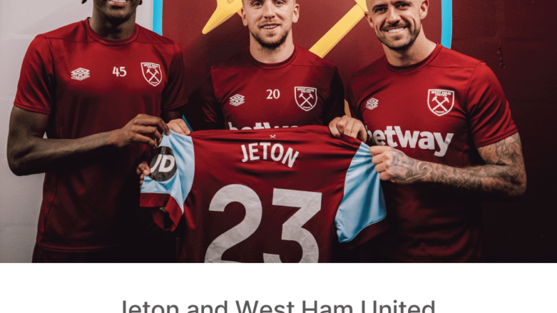 Jeton und West Ham United verlängern Partnerschaft um mehrere Jahre