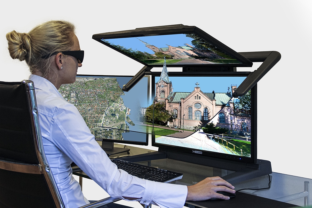 Software-Applikation Terrasolid TerraStereo und 3D PluraView Monitore – Kartieren und Visualisieren im durchgängigen 3D-Stereo Workflow