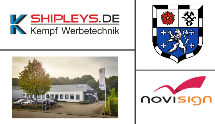 Novisign Digital Signage – strategische Zusammenarbeit mit Shipleys / Kempf Werbetechnik