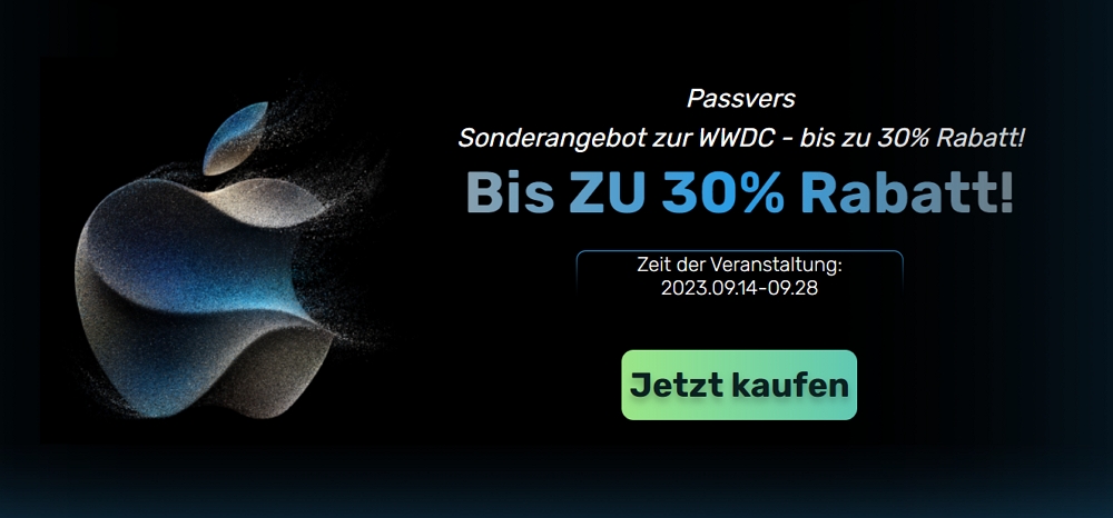 Passvers WWDC-Verkauf! Bis zu 30% Rabatt!