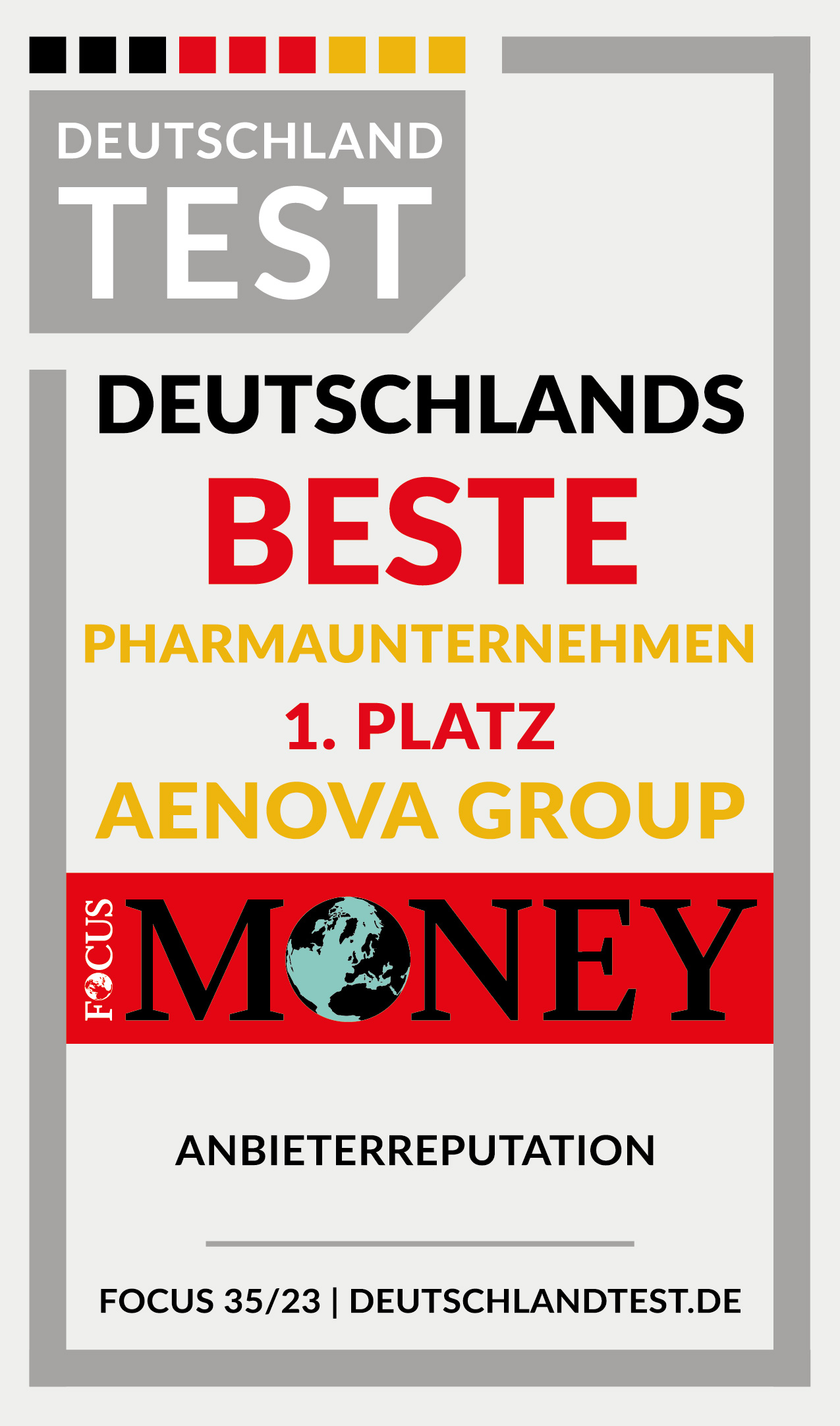 Aenova als bestes Pharmaunternehmen bei „Deutschlands Beste 2023“ ausgezeichnet