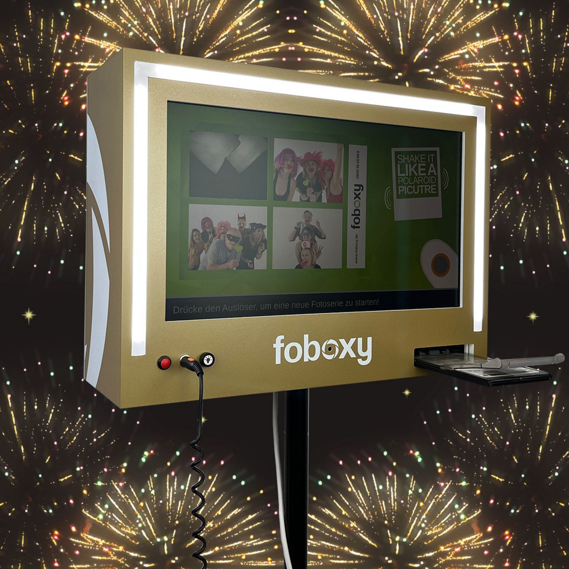 foboxy – 100.000ste Fotobox vergoldet und ausgeliefert!