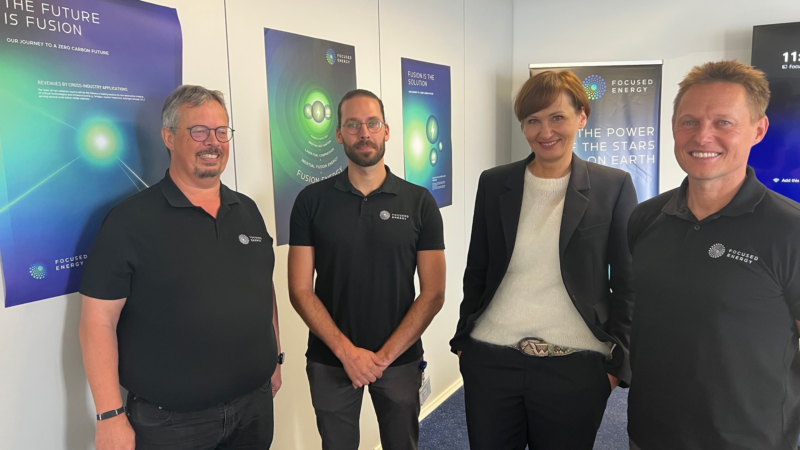 Bundesforschungsministerin besucht Focused Energy