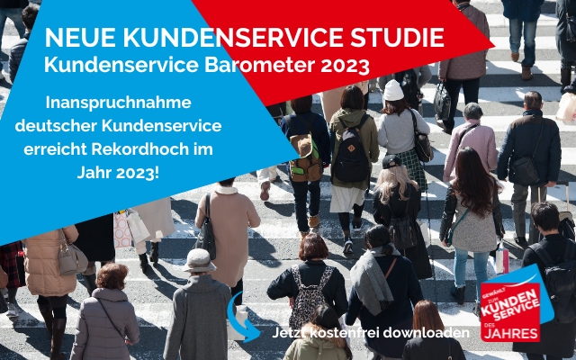 Neue Kundenservice Studie verfügbar: Kundenservice Barometer 2023