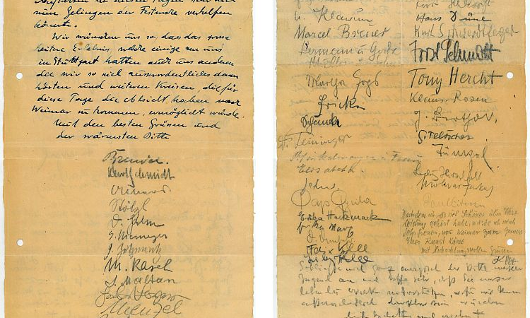 Umfassendste Autographen-Sammlung des frühen Bauhauses