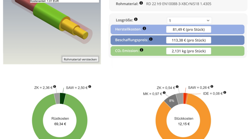 Schnell und treffsicher: Onlinekalkulation anhand von CAD-Modellen