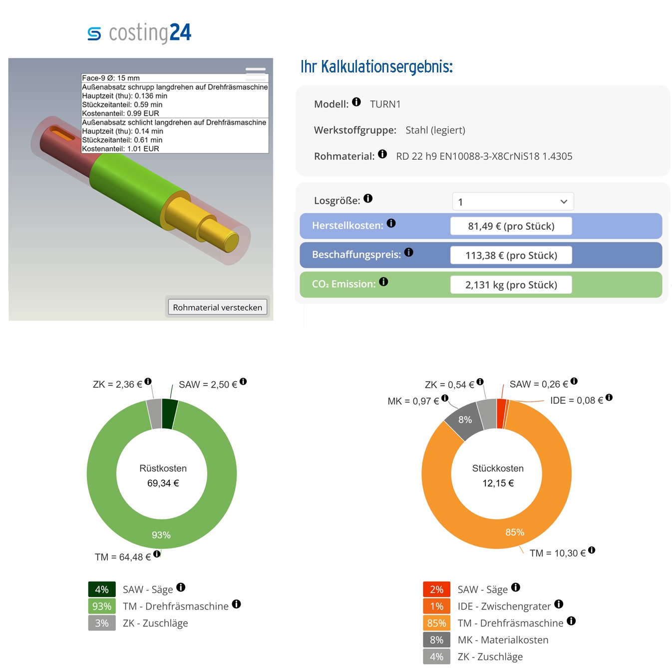 Schnell und treffsicher: Onlinekalkulation anhand von CAD-Modellen