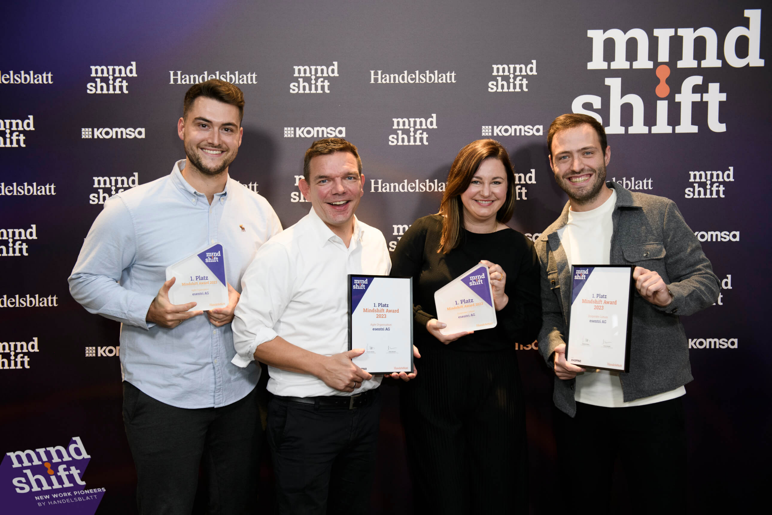 esentri AG zweifach auf Platz eins beim Mindshift-Award