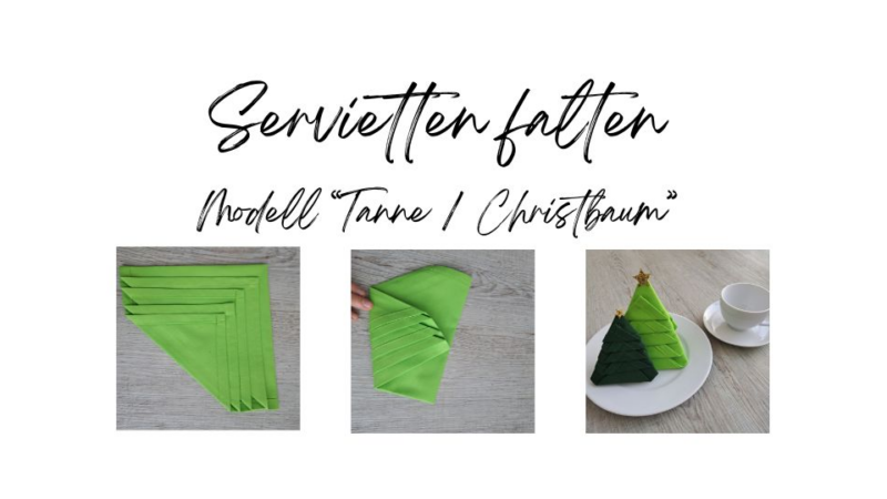 Servietten falten – Tanne/ Christbaum/ Tannenbaum