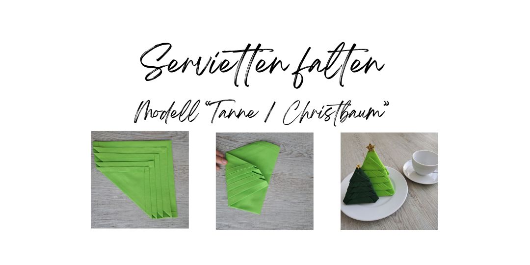 Servietten falten – Tanne/ Christbaum/ Tannenbaum