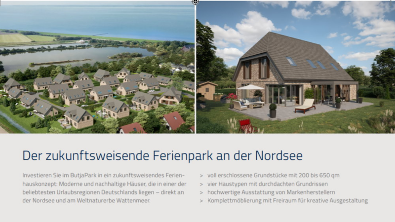 Ferienimmobilien BUTJAPARK – Einzigartige Kapitalanlage an der Nordsee . Jetzt mit  KfW Förderung.