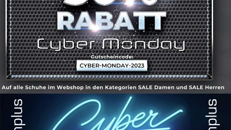 Cyber Monday bei Europas Marktführer für XL-Schuhe, schuhplus, mit exklusiven Rabatten