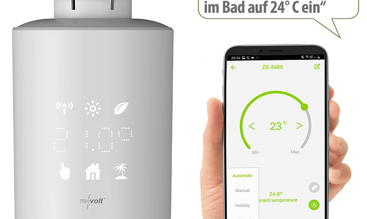 revolt Programmierbares WLAN-Heizkörperthermostat