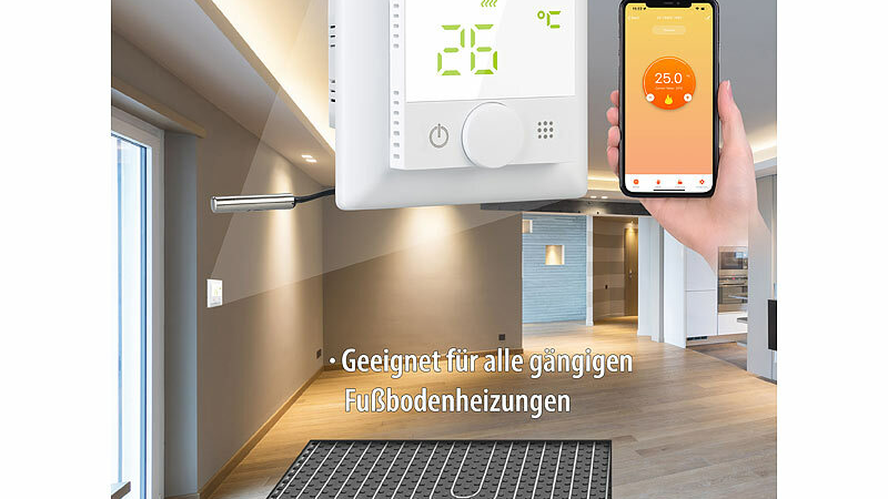 revolt WLAN-Fußbodenheizungs-Thermostat mit Sprachsteuerung