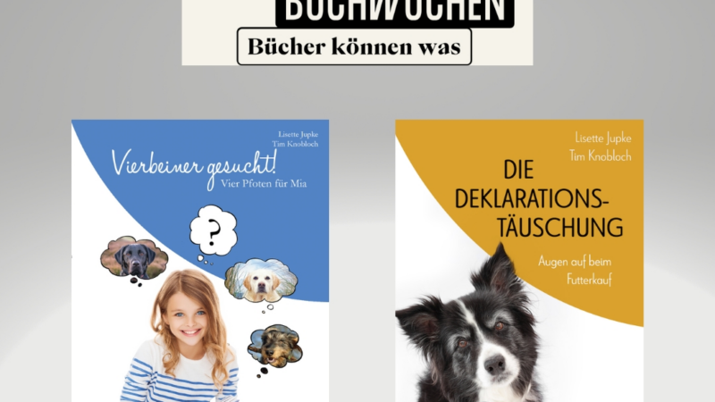 Zwei Bücher der Autorin Lisette Jupke auf den Stuttgarter Buchwochen ausgestellt
