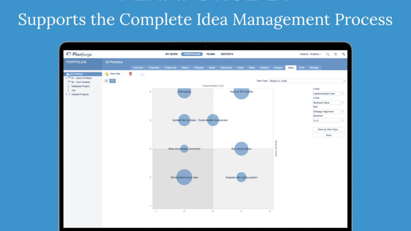 Planforge Introduces Idea Management Completing Its Hybrid PPM Offering