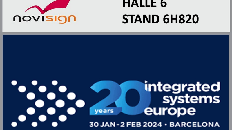 NoviSign stellt aus auf der ISE 2024 in Barcelona