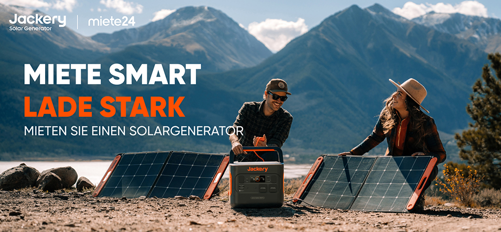 Jackery Powerstations und mobile Solarpanels bei Miete24