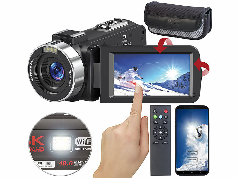 Somikon 8K-UHD-WLAN-Camcorder DV-910.uhd