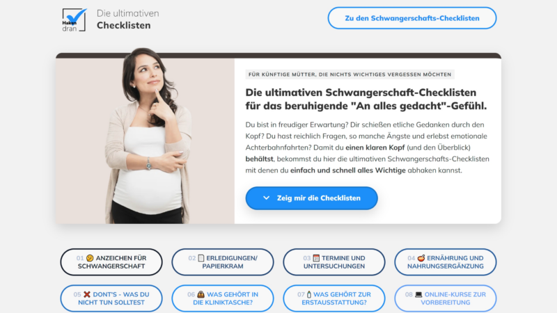 Must-have für alle zukünftigen Mütter: Die ultimative Schwangerschafts-Checkliste für das beruhigende ‚An alles gedacht‘-Gefühl