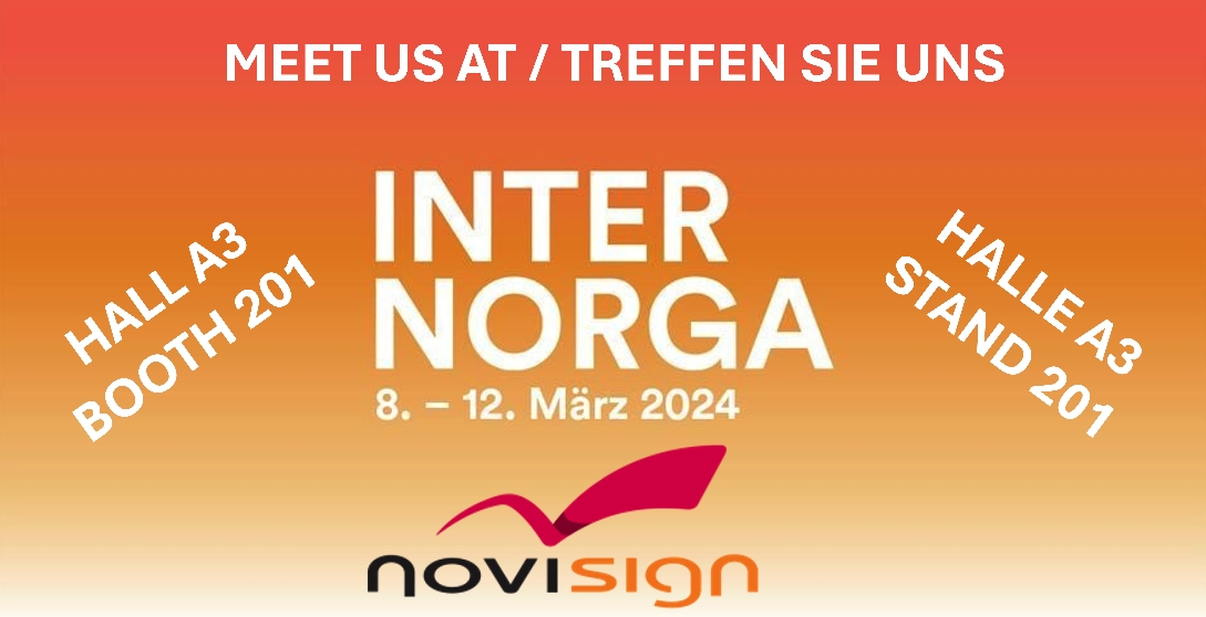 NOVISIGN DIGITAL SIGNAGE AUF INTERNORGA 2024