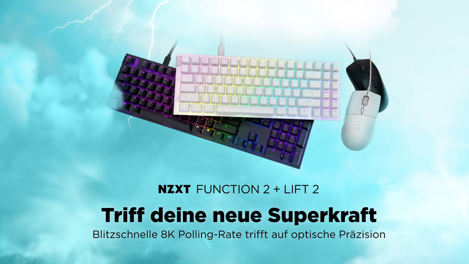 NZXT kündigt seine neuen Function 2-Tastaturen und Lift 2-Mäuse an