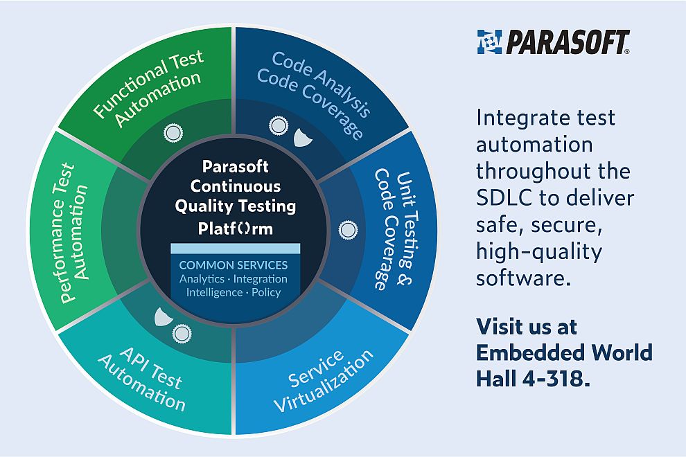 Parasoft auf der embedded world: Halle 4/318