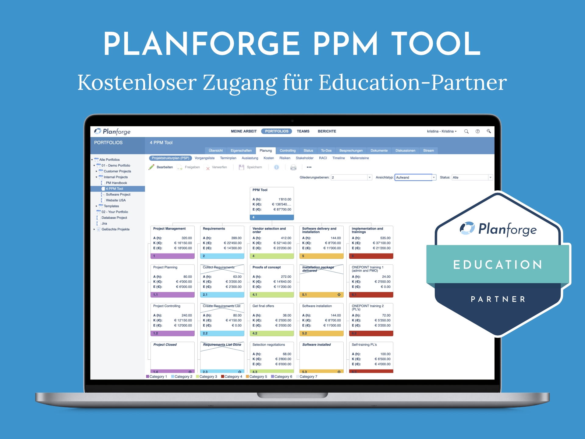 Planforge kündigt für Hochschulen kostenlosen Zugang zu standardbasiertem PPM-Tool an