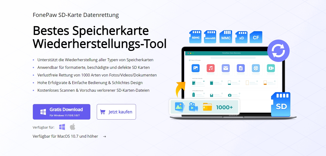Leistungsstarke Datenrettung: FonePaw SD-Karte Datenrettung im Fokus