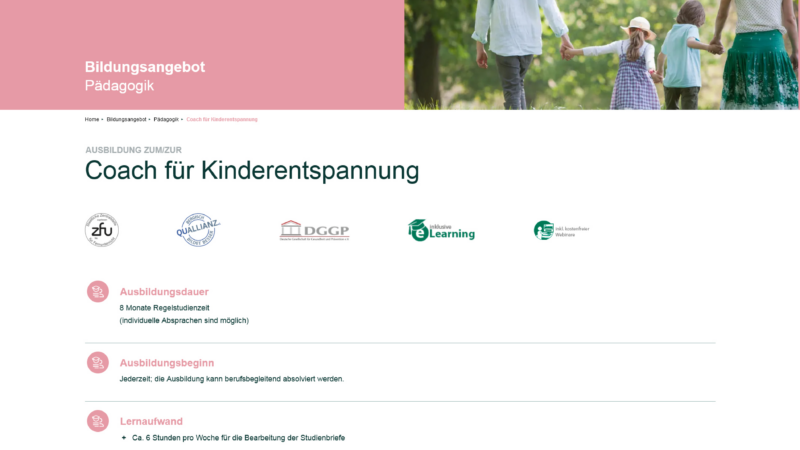 Mit neuem BTB-Lehrgang „Coach für Kinderentspannung“ den Stresspegel von Kindern und Jugendlichen senken und einen ausgeglichenen Alltag mitgestalten