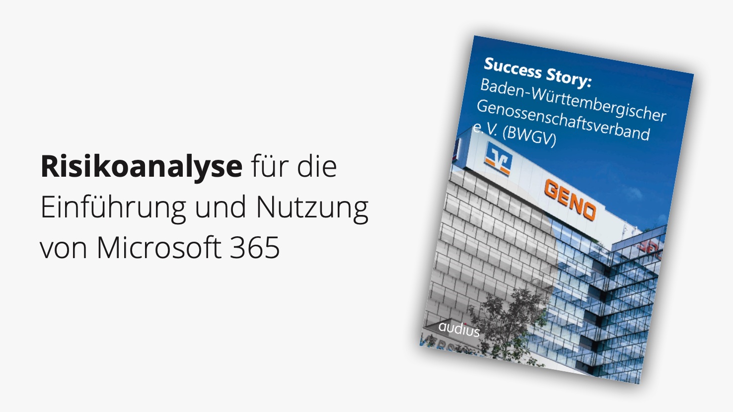 audius erstellt für BWGV Risikoanalyse für die Nutzung von Microsoft 365