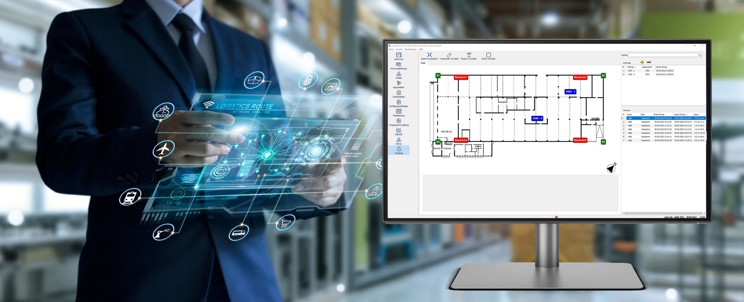 Keine lange Suche mehr: Automatische Lokalisierung von Objekten durch proMExS IPS von Sack EDV-Systeme