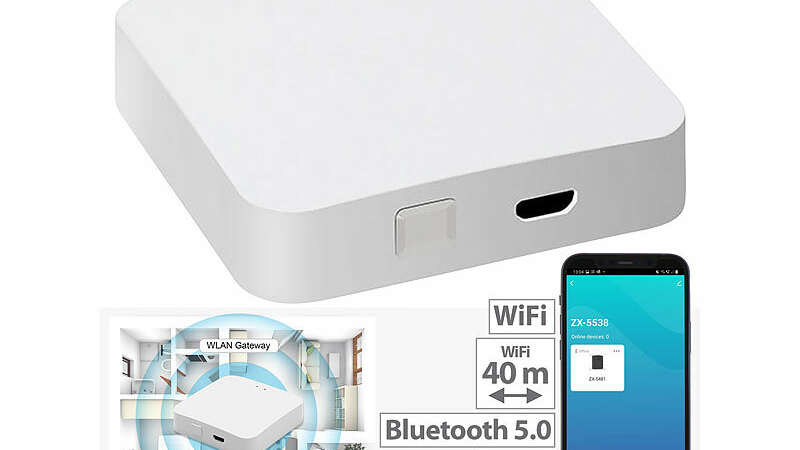 Luminea Home Control WLAN-Gateway mit Bluetooth-Mesh