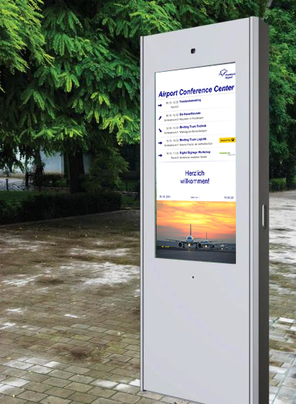 Signage im Außenbereich – Die digitale Outdoor Stele