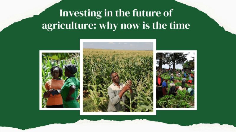 Investing in the future of agriculture: why now is the time