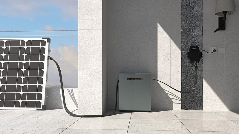 revolt Universal-Plug-&-Play-Akkuspeicher LIT-2150 für Balkon-Solaranlagen