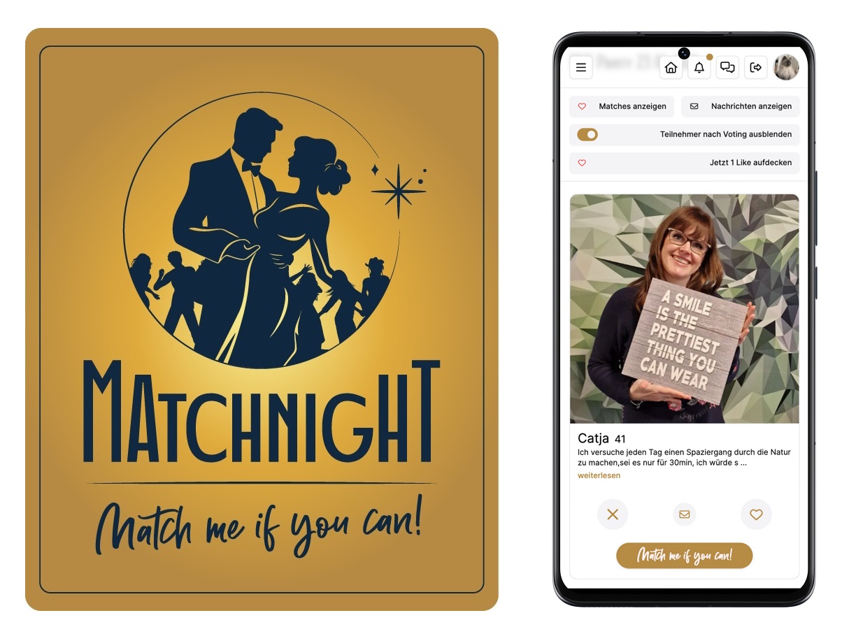 Tanz in den Mai: „Match me if you can“ Singleparty – Offline trifft Online per Partyapp