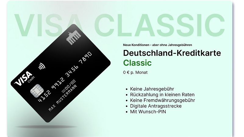 Neue Konditionen: Aber Deutschland-Kreditkarte Classic bleibt weiterhin ohne Jahresgebühr