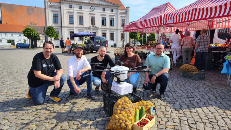 Drohnen-Lieferservice „Marktschwalbe“ nimmt Betrieb in Wusterhausen/Dosse auf