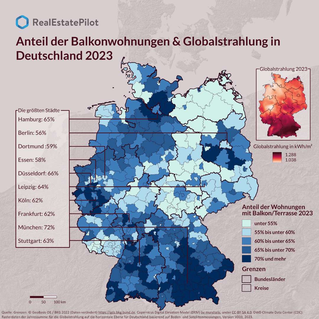 Wo lohnt sich ein Balkonkraftwerk in Deutschland?