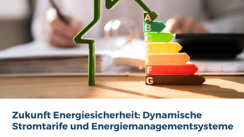 Zukunft Energiesicherheit: Dynamische Stromtarife und Energiemanagementsysteme