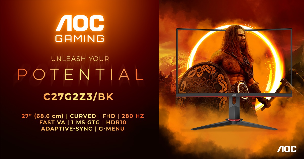 Mit 280 Hz durch die Kurve – der AOC GAMING C27G2Z3/BK