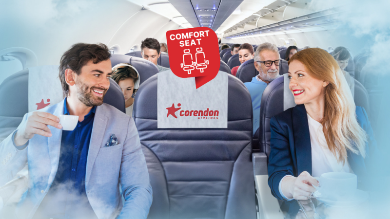 Mit extra viel Platz in den Urlaub jetten: Bei Corendon Airlines lassen sich freie Nachbarsitze dazubuchen