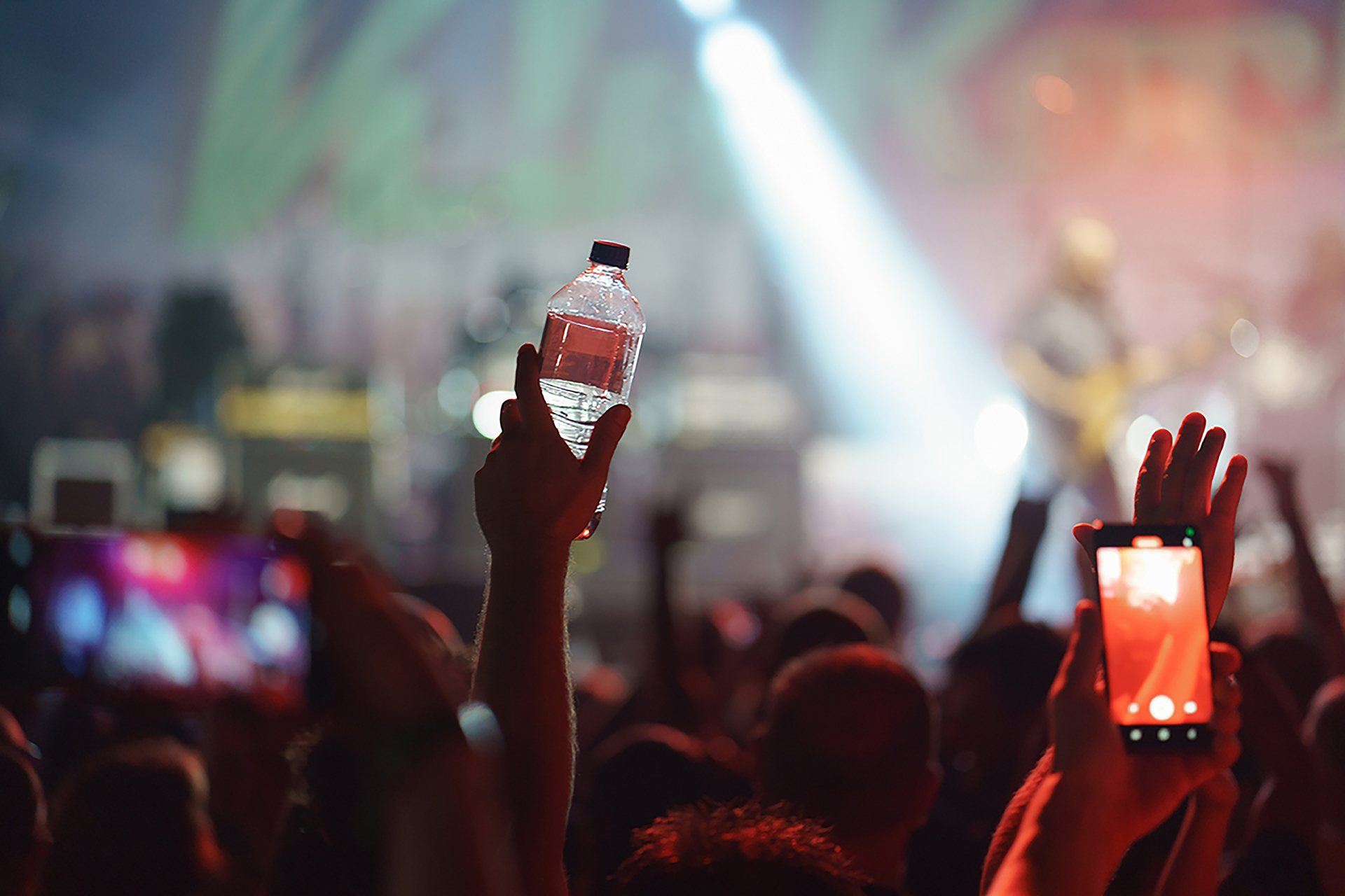 Plastic bottles at events