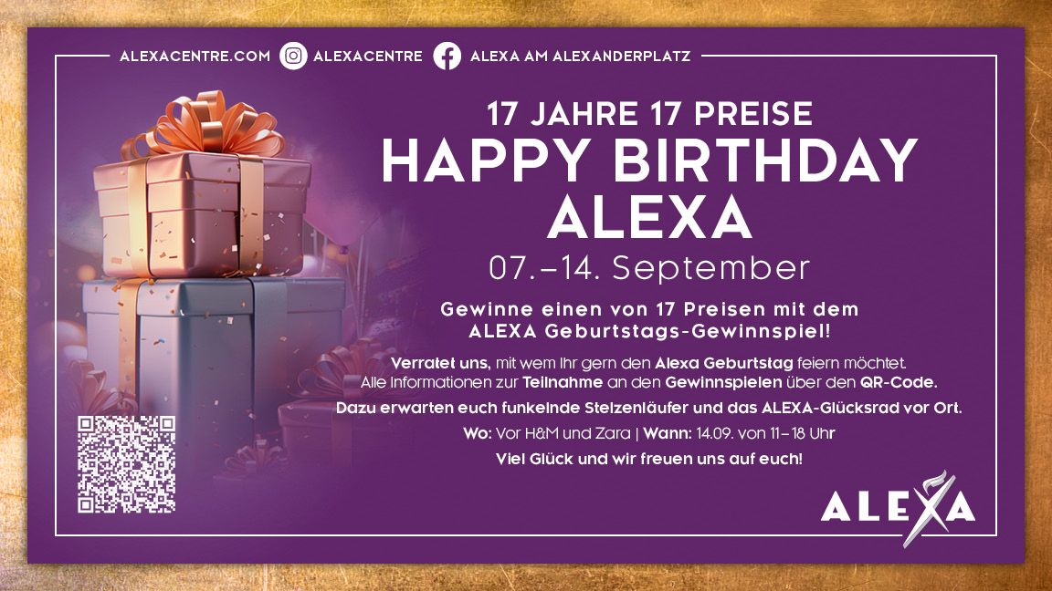 Publikumsmagnet ALEXA feiert 17. Geburtstag