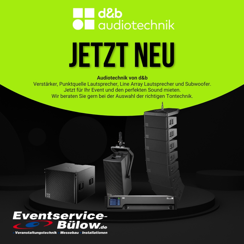 Jetzt neu bei Eventservice Bülow – das XSL Soundsystem von d&b audiotechnik