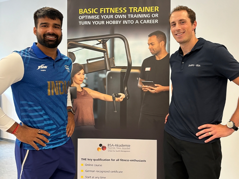 Speerwerfer Sandeep Chaudhary – Basic Fitness Trainer an der BSA-Akademie