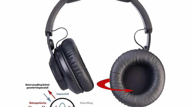 auvisio Over-Ear-Headset OHS-510.bt mit Rauschunterdrückung