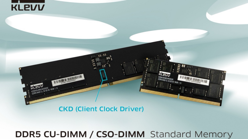 KLEVV STELLT SEINEN ERSTEN HOCHLEISTUNGSFÄHIGEN STANDARD-CU-DIMM- UND CSO-DIMM DDR5-SPEICHER VOR